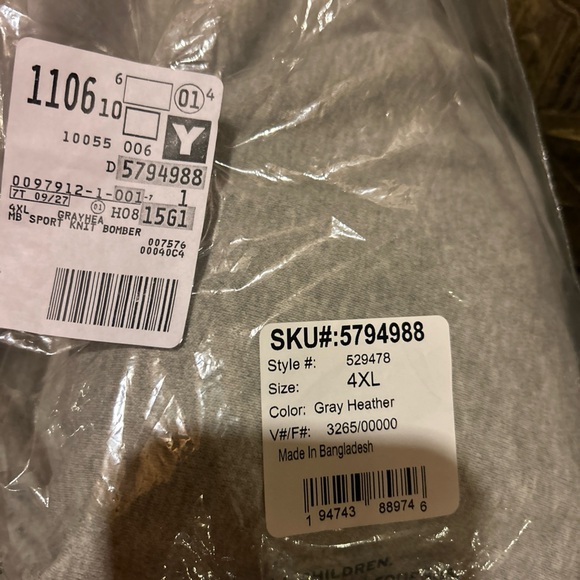 Lands end knit bomber men’s jacket size 4 XL - Picture 3 of 3